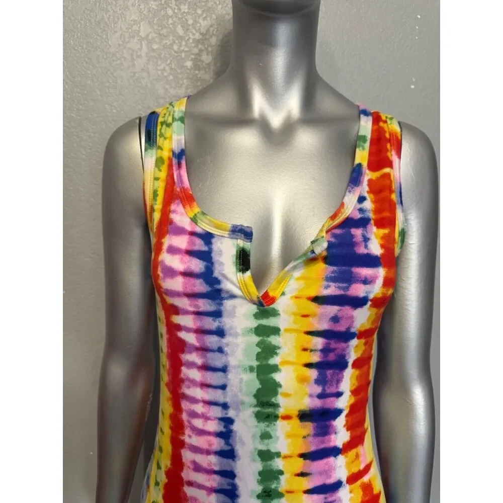 Absolutely Love It Tie-Dye Sleeveless Bodycon‎ Dress Large
